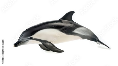 Dusky Dolphin full body clearly photo on white background , 