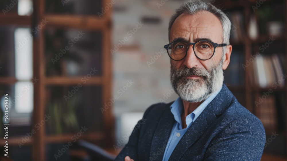 Portrait of a confident mature businessman in office setting Portrait of a confident mature businessman in office setting