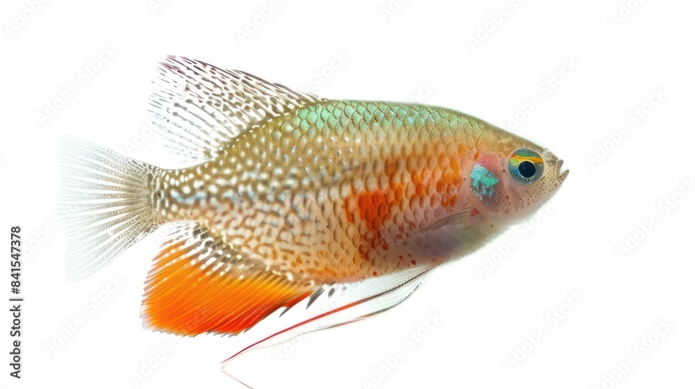 Dwarf Gourami full body clearly photo on white background , Dwarf Gourami full body clearly photo on white background ,