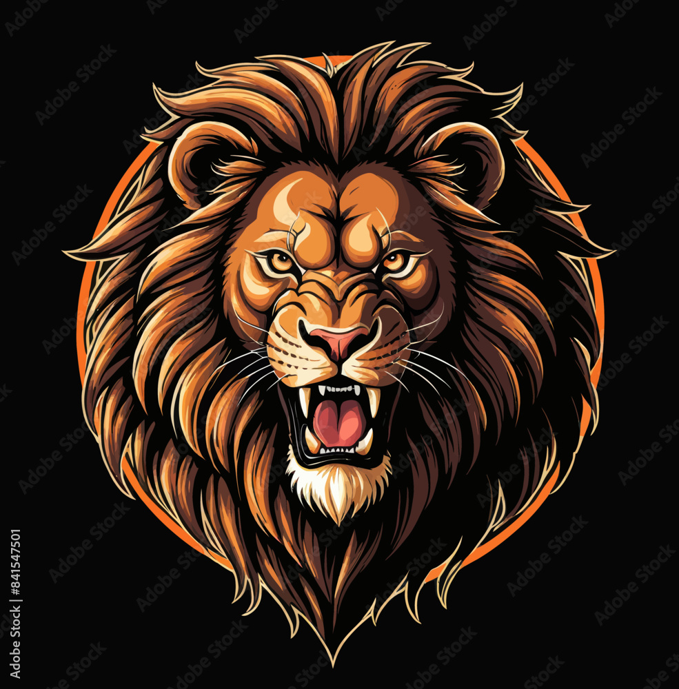 Obraz premium a lion's head with a black background