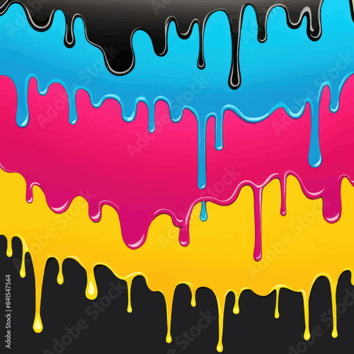a multicolored background with dripping liquid
