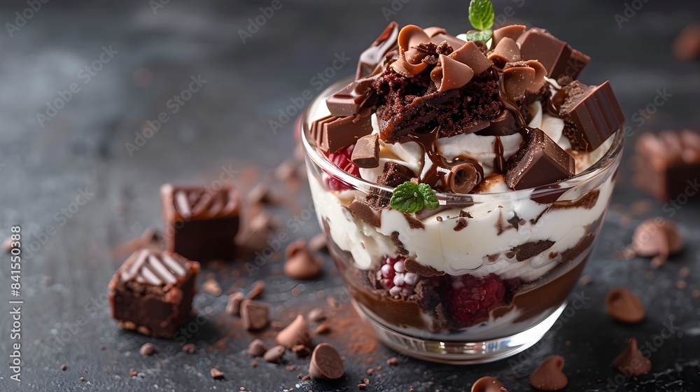 Indulgent Chocolate Brownie Ice Cream Sundae with Creamy Fudge Drizzle Indulgent Chocolate Brownie Ice Cream Sundae with Creamy Fudge Drizzle