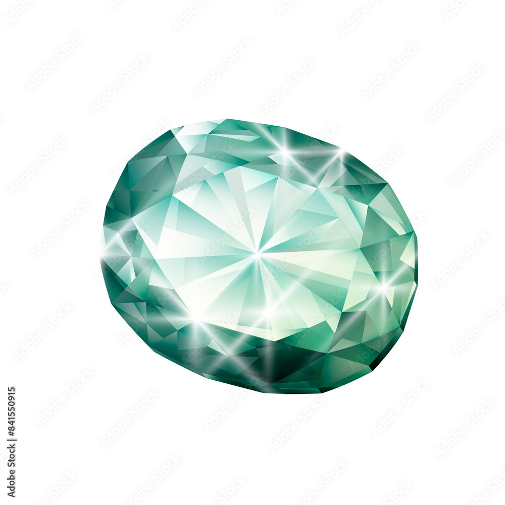 Png green luxurious diamond element, transparent background