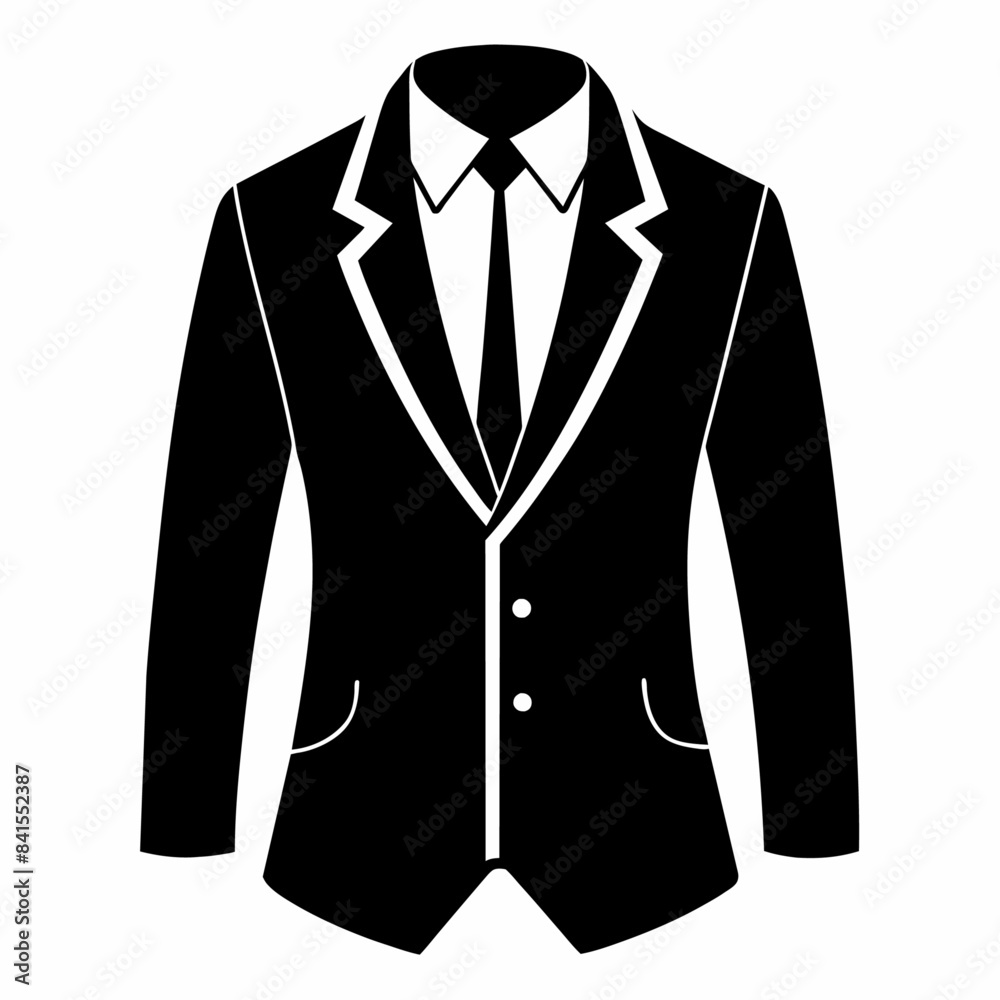 Blazer black silhouette illustration Blazer black silhouette illustration