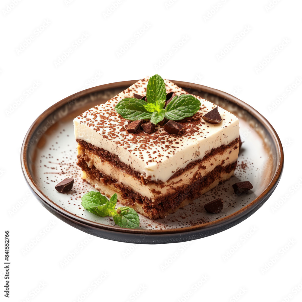 Tiramisu isolated on transparent png Tiramisu isolated on transparent png