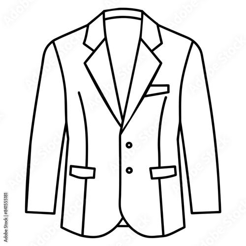 Blazer outline coloring book page line art drawing 