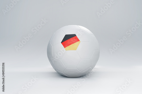 Fototapeta Naklejka Na Ścianę i Meble -  3D Illustration of Football with Germany Flag
