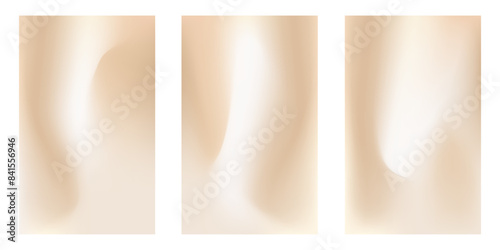 Nude, skin color smooth vector gradient. Set of simple gradient background 