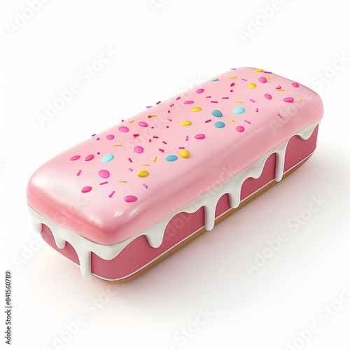Cake long john dessert snack cake cartoon illustration