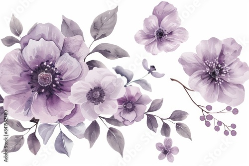 Watercolor Floral Arrangement for Spring Decor Generative AI