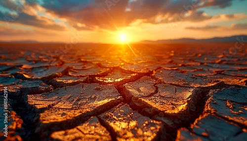 The cracked earth is a reminder of the power of nature