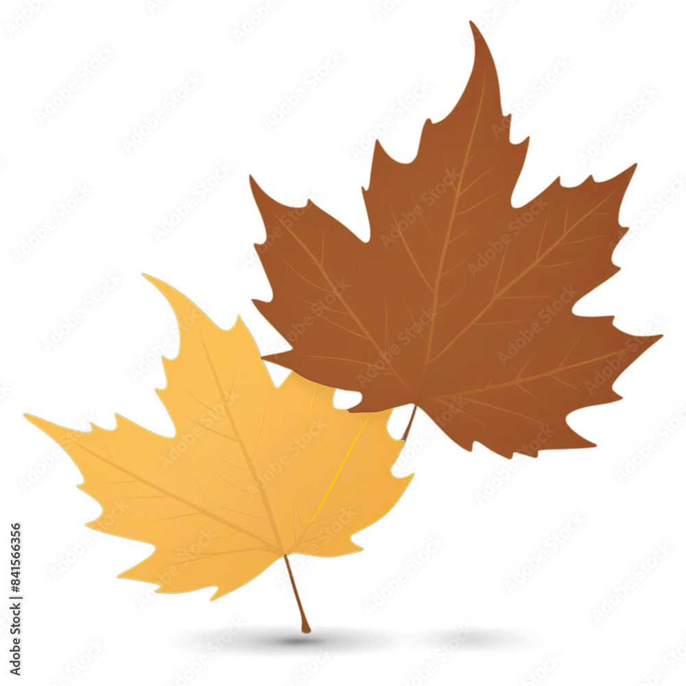 Colorful autumn leaves isolated on transparent background Colorful autumn leaves isolated on transparent background