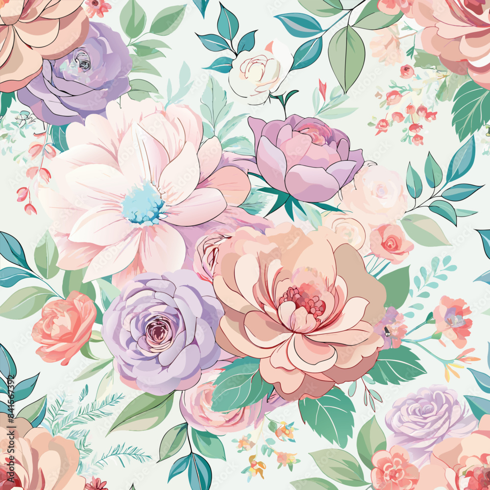 Floral seamless pattern . Floral seamless pattern .