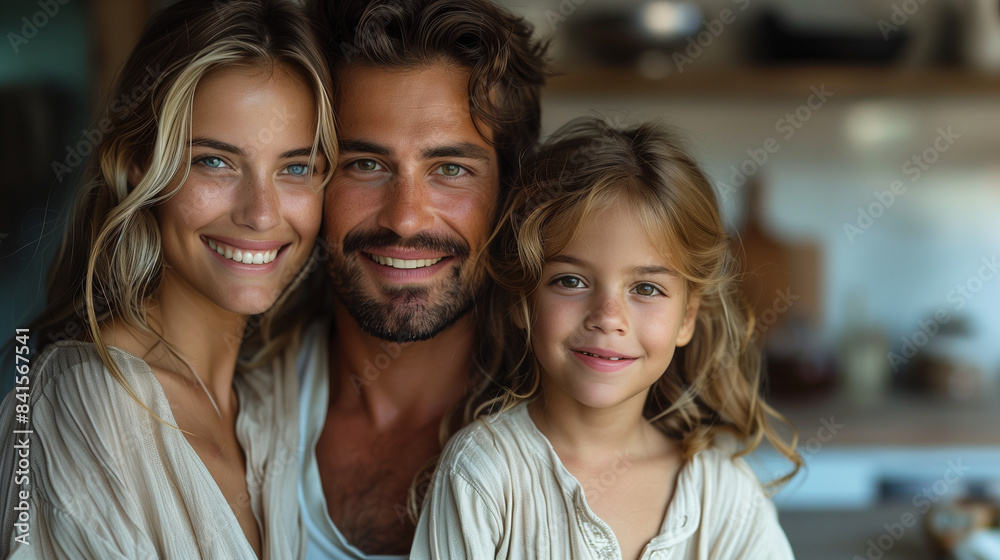 Mother and Father (Parents) and Daugther (Kid, Child)