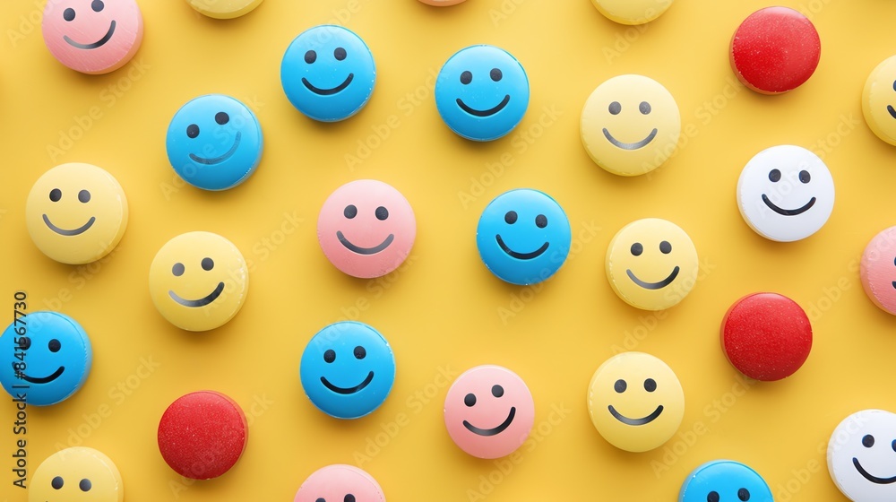 Happy pills arranged in a cheerful smiley face pattern, symbolizing joy and positivity in their colorful arrangement.
Happy pills arranged in a cheerful smiley face pattern, symbolizing joy and positivity in their colorful arrangement.