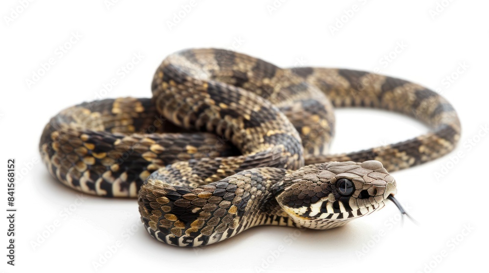 Eastern Hognose Snake full body clearly photo on white background , Eastern Hognose Snake full body clearly photo on white background ,