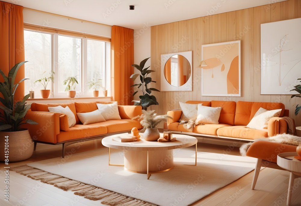 Fototapeta premium Photo modern style conceptual interior room 3d illustration