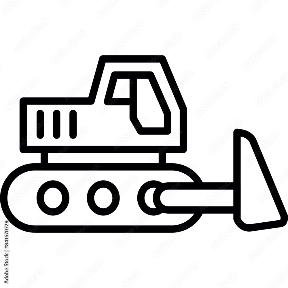 Naklejka premium Bulldozer Icon