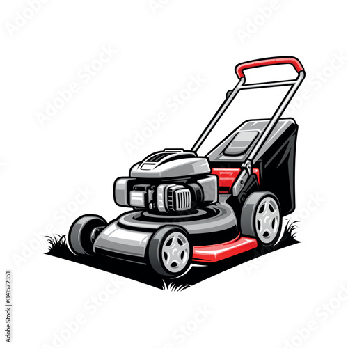 lawn mower illustration vector isolated