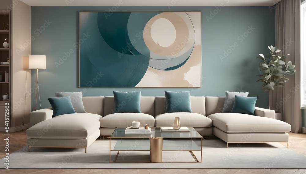 Obraz premium Photo modern style conceptual interior room 3d illustration