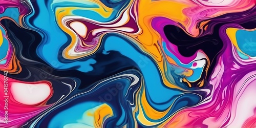 Colorful liquid paint ink background