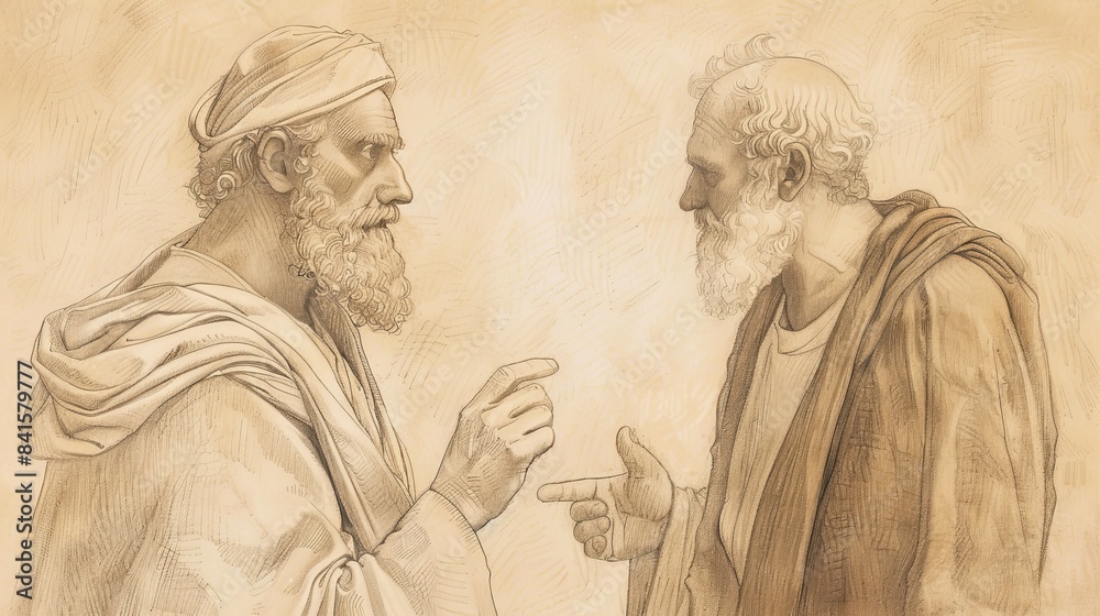 Zophar's Rebuke: Job 11 Biblical Illustration, Accusation, Call for Repentance, Assurance of Forgiveness, Beige Background, copyspace Zophar's Rebuke: Job 11 Biblical Illustration, Accusation, Call for Repentance, Assurance of Forgiveness, Beige Background, copyspace