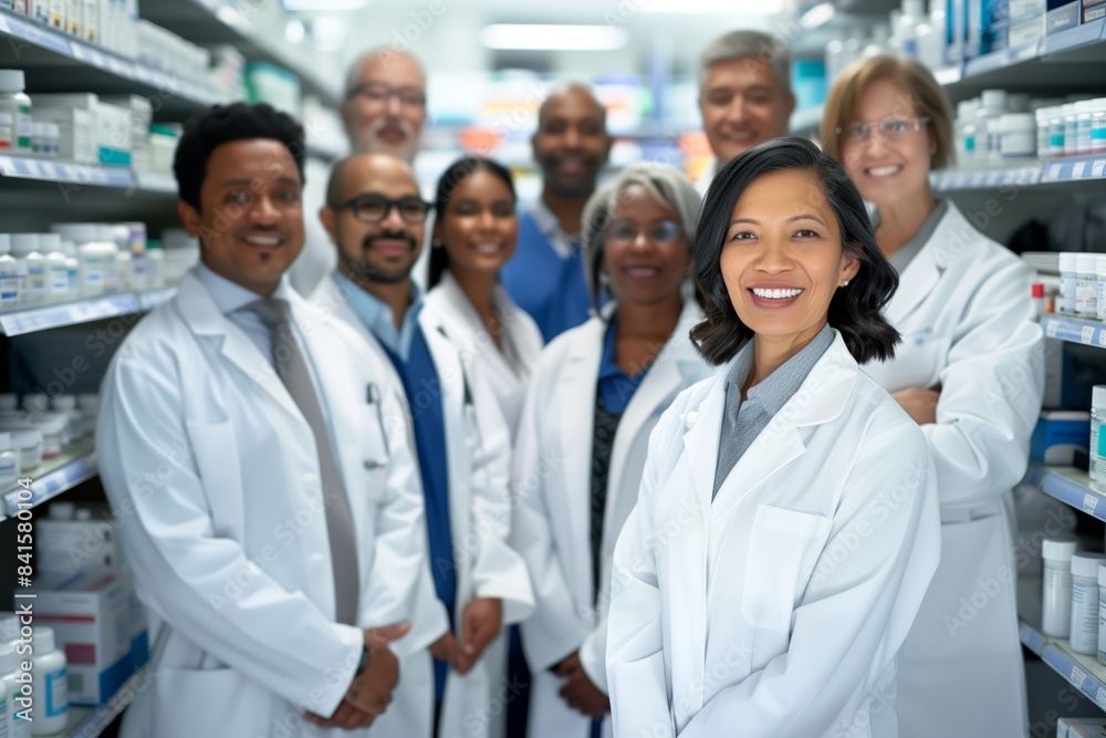 Diverse Group of Healthcare Professionals in a Pharmacy Diverse Group of Healthcare Professionals in a Pharmacy