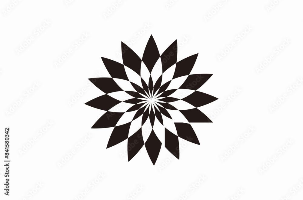 Blooming lotus flower pattern in classic style, illustration design logo Blooming lotus flower pattern in classic style, illustration design logo