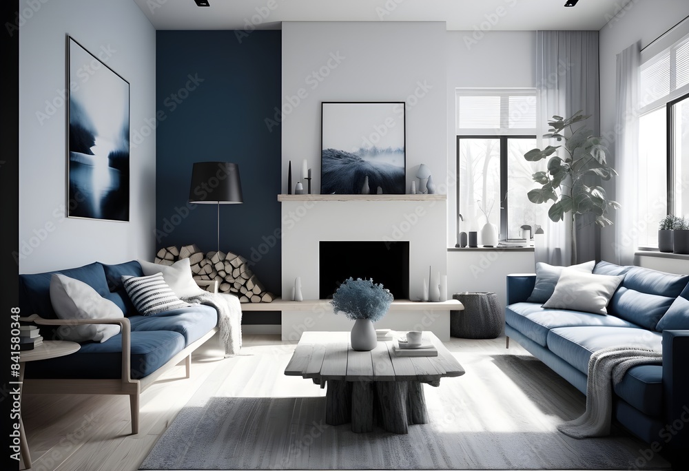 Photo modern style conceptual interior room 3d illustration Photo modern style conceptual interior room 3d illustration