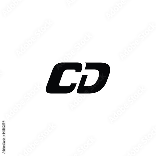 CD, DC, Abstract Letters Logo Monogram. CD logo monogram initials letter concept. DC icon logo design. CD elegant and Professional letter icon design on black background. D C CD DC