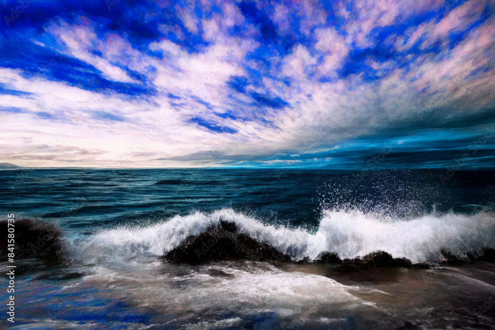 Fototapeta premium waves on the beach