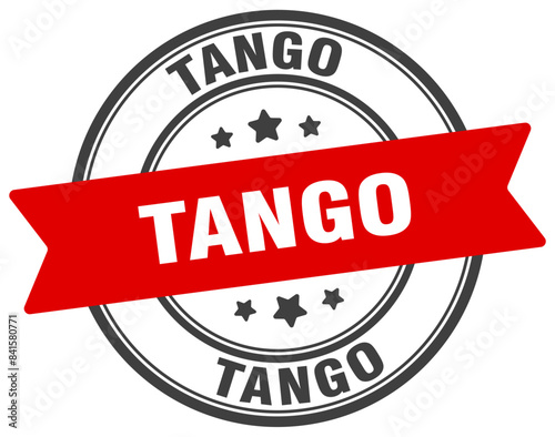 tango stamp. tango label on transparent background. round sign