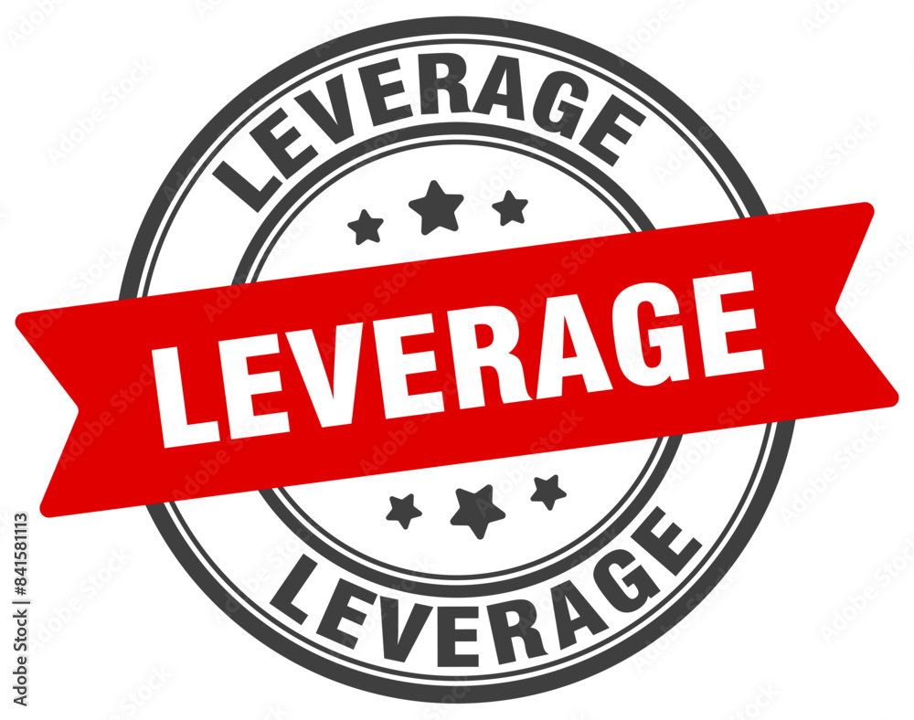 leverage stamp. leverage label on transparent background. round sign leverage stamp. leverage label on transparent background. round sign