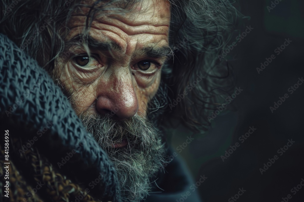 Portrait of Homelessness and Despair Portrait of Homelessness and Despair