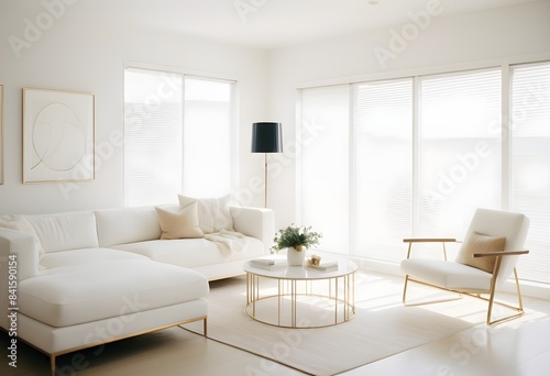 Photo modern style conceptual interior room 3d illustration