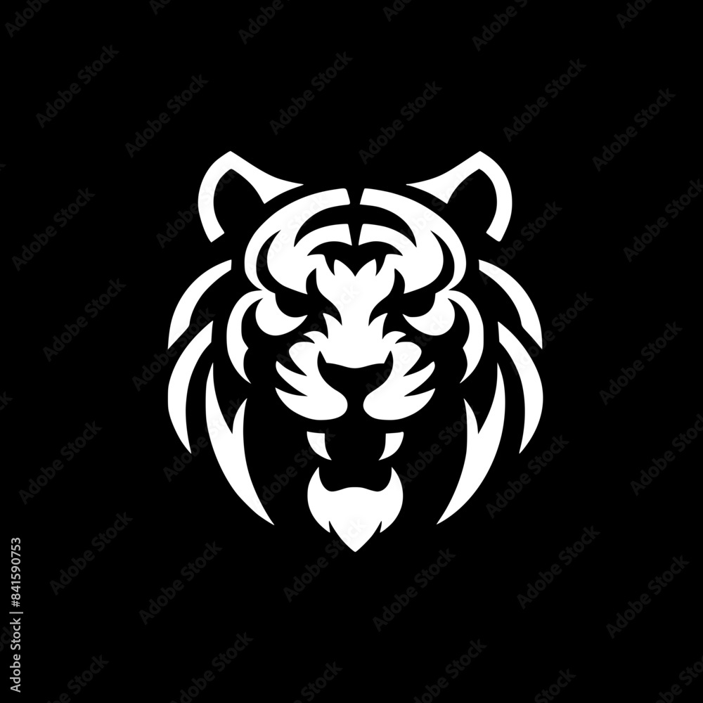 Fototapeta premium tiger head silhouette