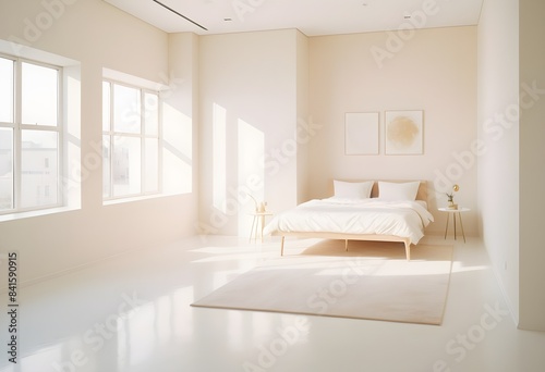 Photo modern style conceptual interior room 3d illustration