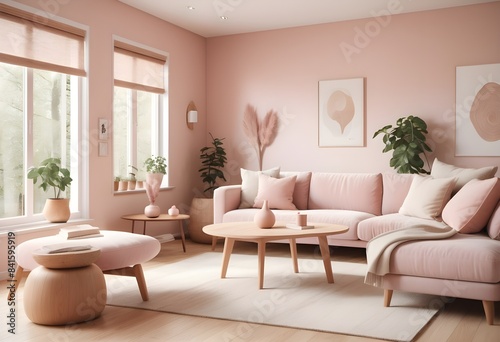 Photo modern style conceptual interior room 3d illustration