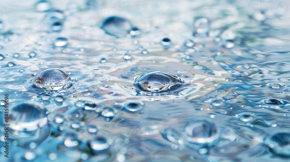 Clear water surface or droplets Clear water surface or droplets