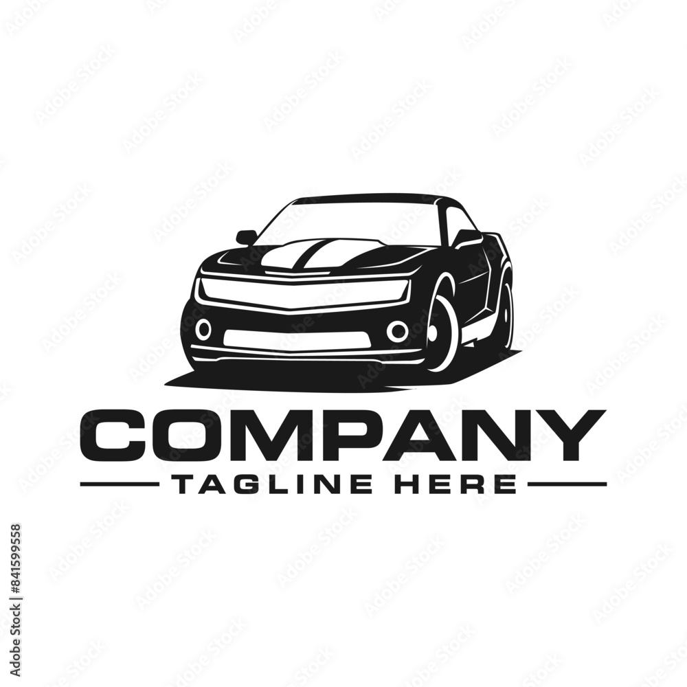 Auto car logo design front vehicle silhouette Auto car logo design front vehicle silhouette