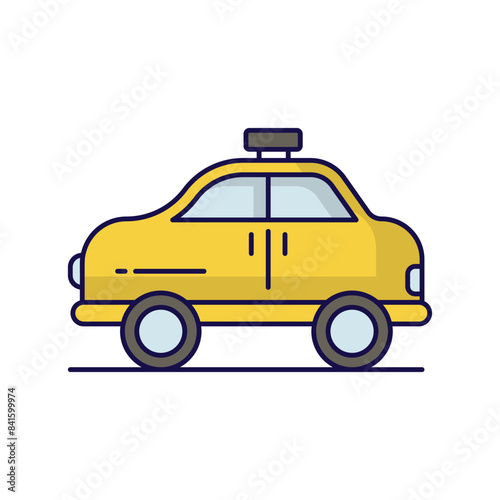 taxi icon with white background vector stock illustration