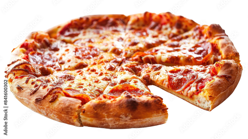 A pizza isolated on white transparent background, PNG File. Perfect for clipart A pizza isolated on white transparent background, PNG File. Perfect for clipart