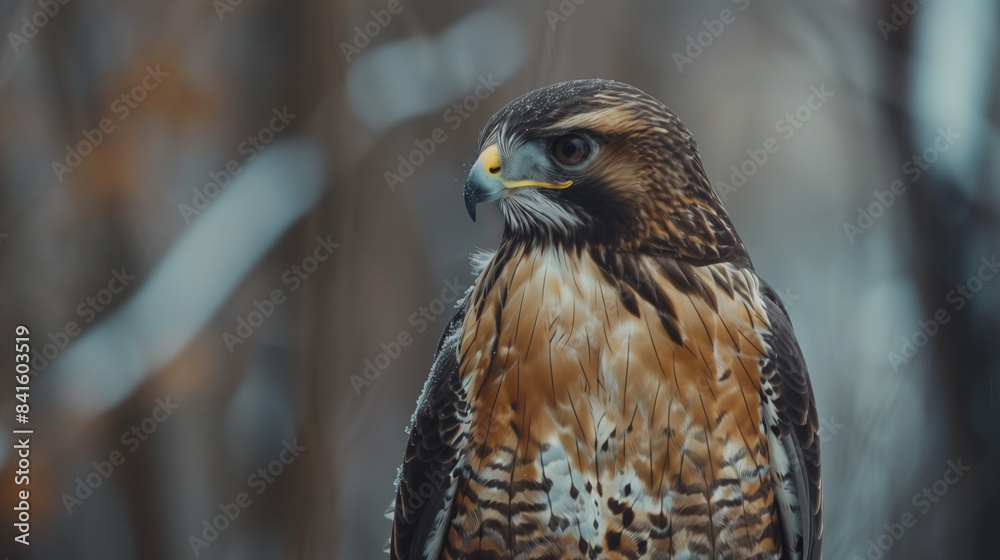 Close-Up Portraits of Hawks in Natural Habitat Close-Up Portraits of Hawks in Natural Habitat