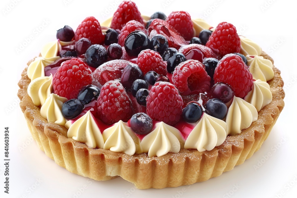 Assorted berry tarts with fresh raspberries, blueberries, and blackberries, perfect for refreshing dessert lovers and elegant presentations, showcasing vibrant red, blue, and black colors Assorted berry tarts with fresh raspberries, blueberries, and blackberries, perfect for refreshing dessert lovers and elegant presentations, showcasing vibrant red, blue, and black colors