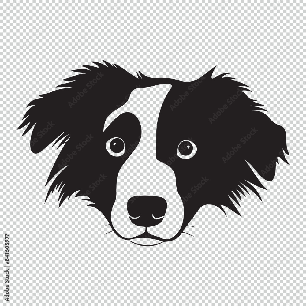 Simple dog head logo icon, black vector illustration on transparent background Simple dog head logo icon, black vector illustration on transparent background
