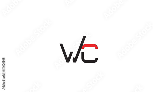 WC, CW, W, C Abstract Letters Logo Monogram