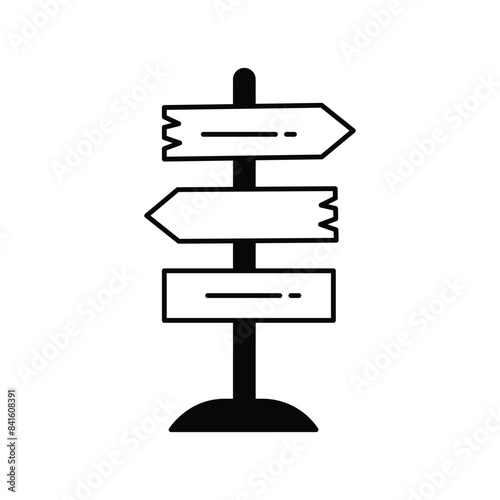 signboard icon with white background vector stock illustration