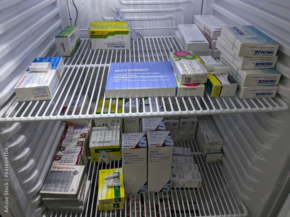 Prague, Czech Republic - June 28 2024: NUVARING box of medication with ...