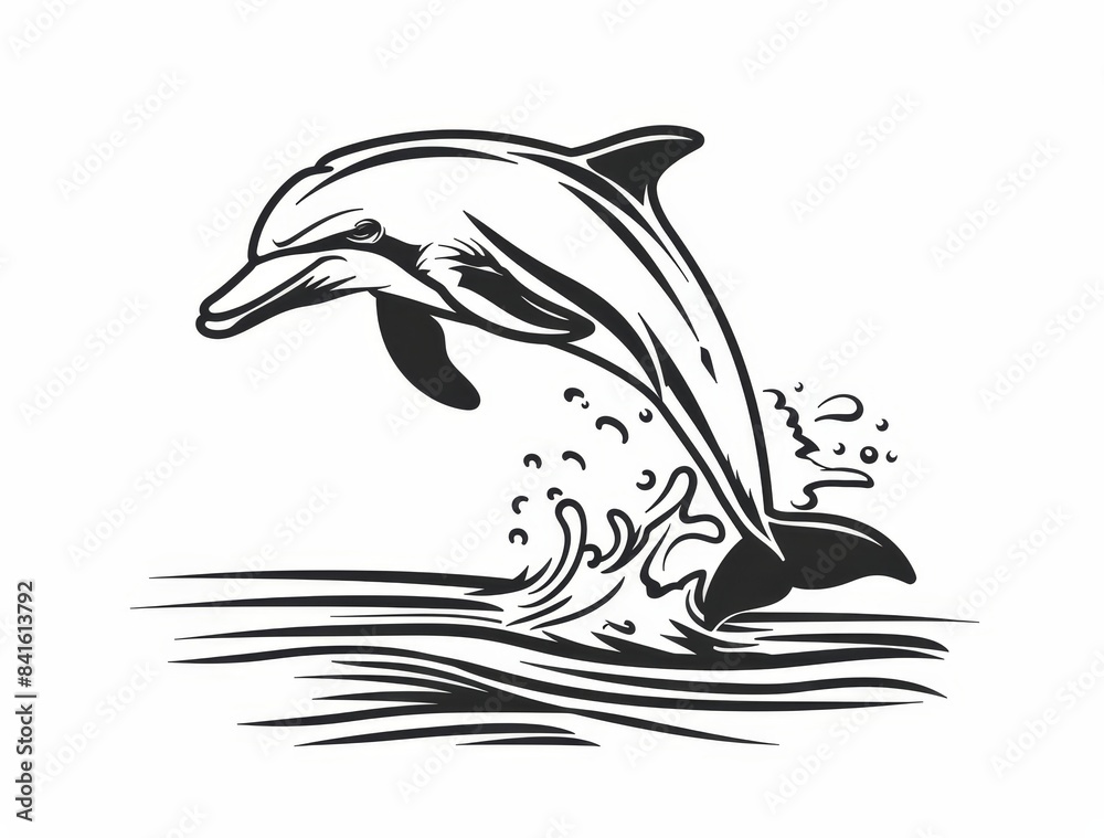 Dolphin cartoon icon doodle jump modern hand drawn Dolphin cartoon icon doodle jump modern hand drawn