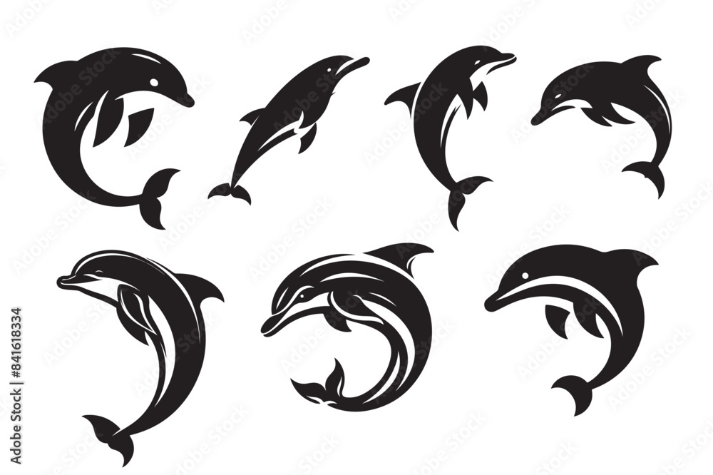 Dolphin silhouette vector illustration.eps Dolphin silhouette vector illustration.eps